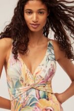 Ira Printed Wrap Cross Back Swimsuit - Image 3