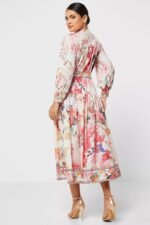 Iris Printed Belted Midi Shirt Dress - Image 2