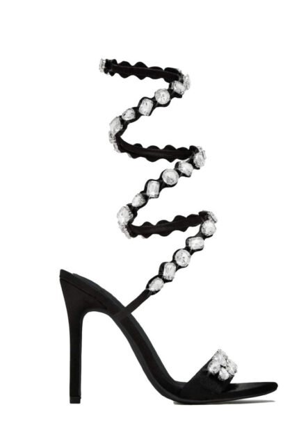 Ivy Rhinestone Ankle Wrap Stiletto Heel