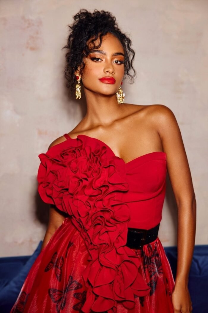 Ivy Ruffle One Shoulder Corset Top - Image 1