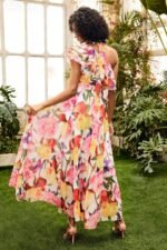 Jacqueline One Shoulder Floral Printed Maxi Dress - Image 4