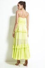 Janet V-neck Ruffle Maxi Slip Dress - Image 4