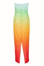Jean Rainbow Sequins Tube Maxi Dress - Image 8