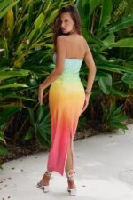 Jean Rainbow Sequins Tube Maxi Dress - Image 2
