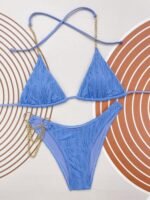Jessie Plisse Metal Chain Bikini - Image 2
