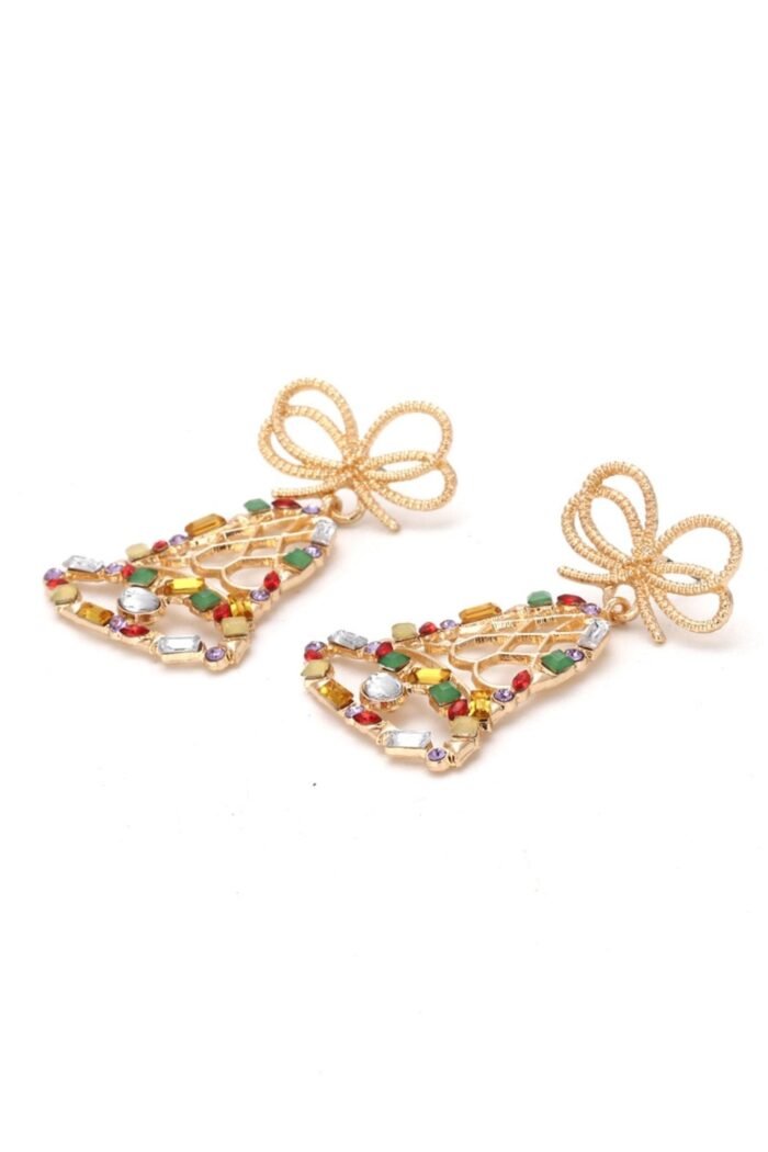 Jingle Bells Diamante Drop Earrings - Image 3