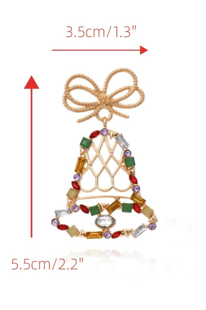 Jingle Bells Diamante Drop Earrings - Image 4