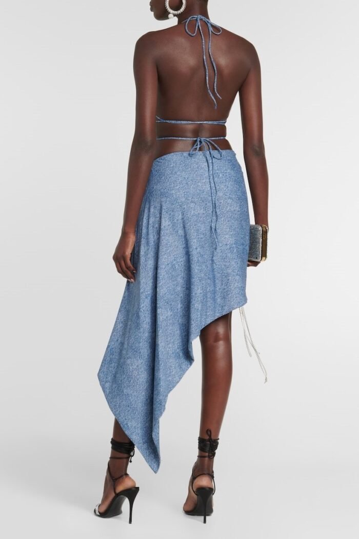 Joan Floral Denim Three-piece Swim Set - Image 3