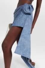 Joan Floral Denim Three-piece Swim Set - Image 2
