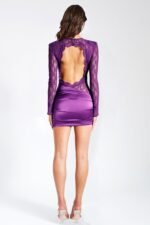 Joanna Lace Gathered Mini Dress - Image 5