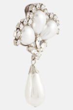Debby Pearl Diamante Drop Earrings - Image 3