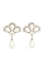 Debby Pearl Diamante Drop Earrings - Image 4