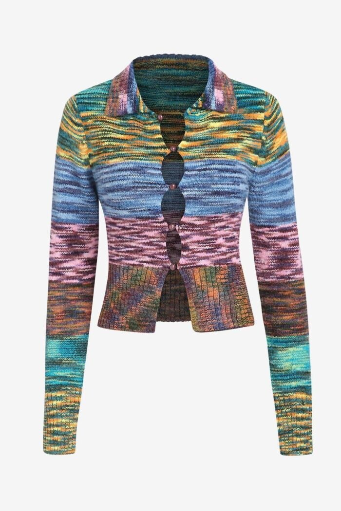 Judith Colorblock Knit Sweater Cardigan - Image 6