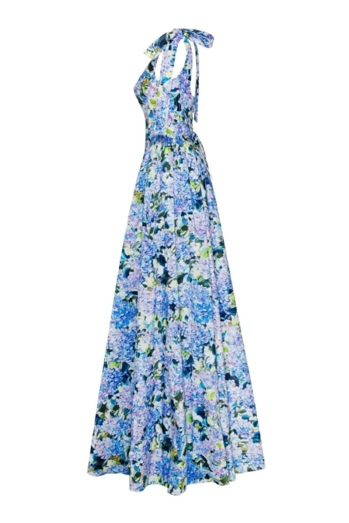 Kacey Hydrangea Printed Strap Maxi Dress - Image 6