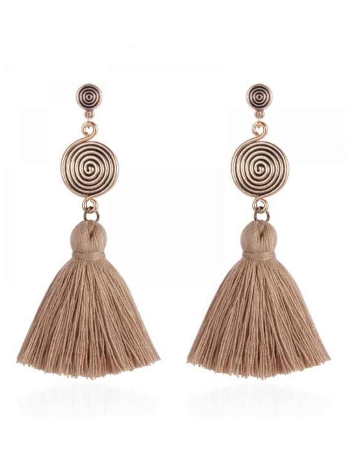Kanna Whirlpool Tassel Earrings - Image 3