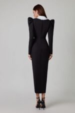 Kathy Peter Pan Collar V-neck Midi Dress - Image 5