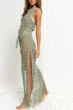 Kay Crochet Lace-up Beach Cover-up - Image 4
