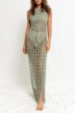 Kay Crochet Lace-up Beach Cover-up - Image 3