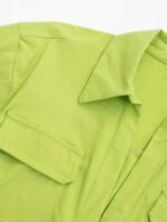 Kay Twisted Crop Linen Blouse - Image 2