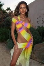 Kendra Tie Dye Wrap-around Maxi Dress - Image 3