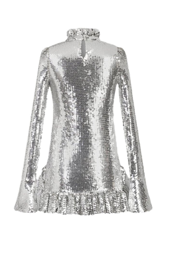 Kristin Ruffle Sequins Mini Dress - Image 7