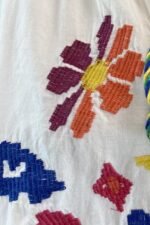 Kyndall Embroidered Floral Tassel Blouse - Image 8