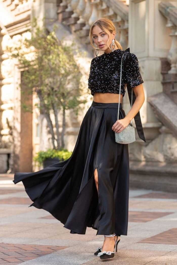 Leia Bow-tie Sequins Slit Set - Image 7