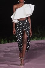 Lindsay One-Shoulder Polka Dot Swim Set - Image 4