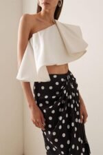 Lindsay One-Shoulder Polka Dot Swim Set - Image 2
