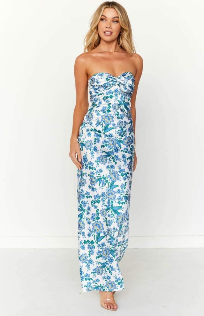 Lorna Printed Knotted Tube Maxi Dress - Image 5