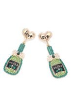 Love Bottle Diamante Pendant Earrings - Image 2