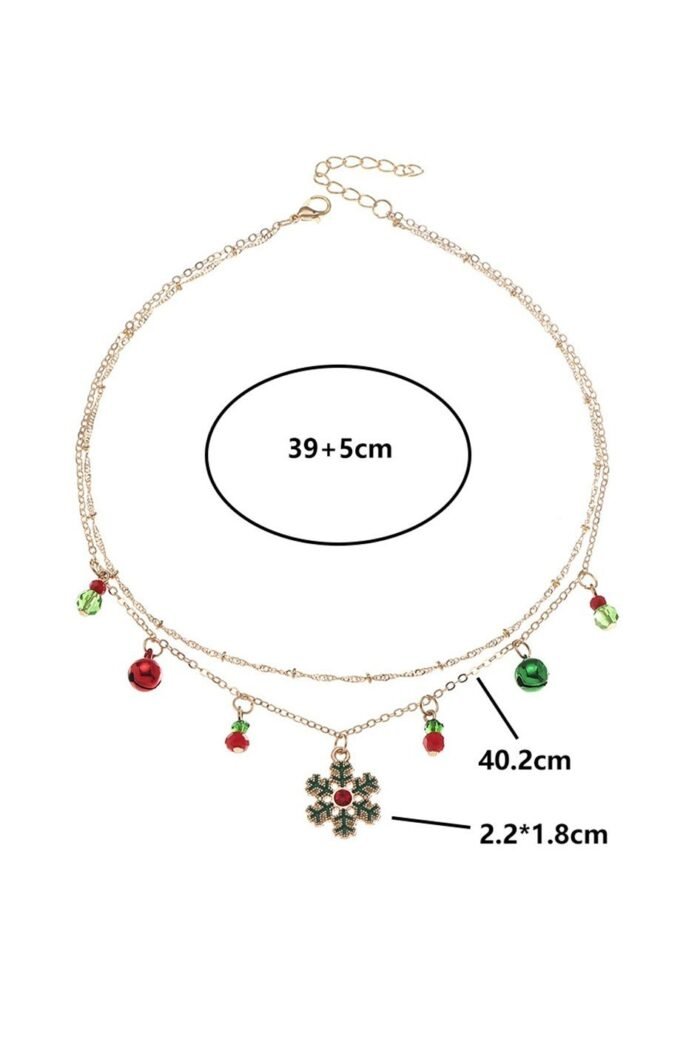 Lynn Christmas Snowflake Removable Pendant Nacklace - Image 4