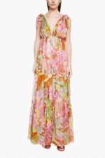 Lyuba Printed V-neck Maxi Dress