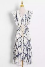 Madeline Tie-Dyed Ruffle Mini Dress - Image 4