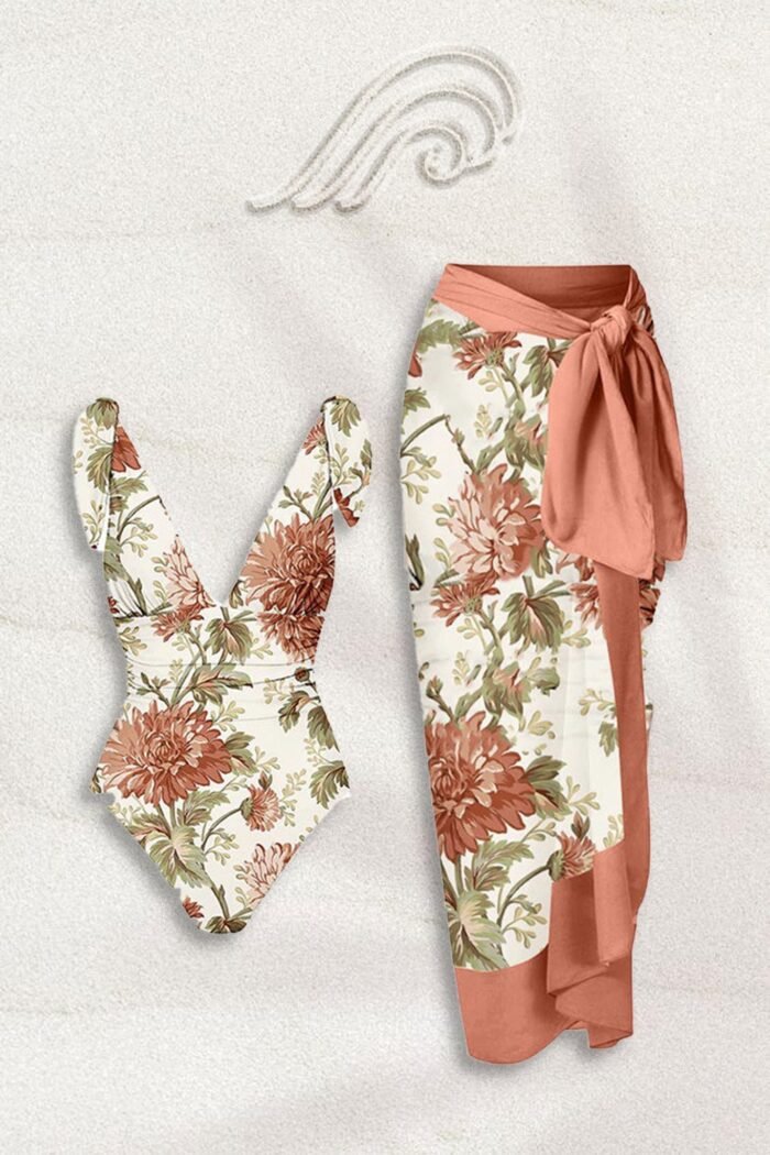 Marcia Vintage Print Swim Set - Image 1