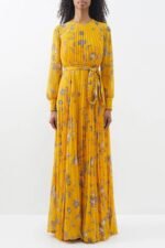 Marilyn Printed Plisse Chiffon Maxi Dress - Image 2