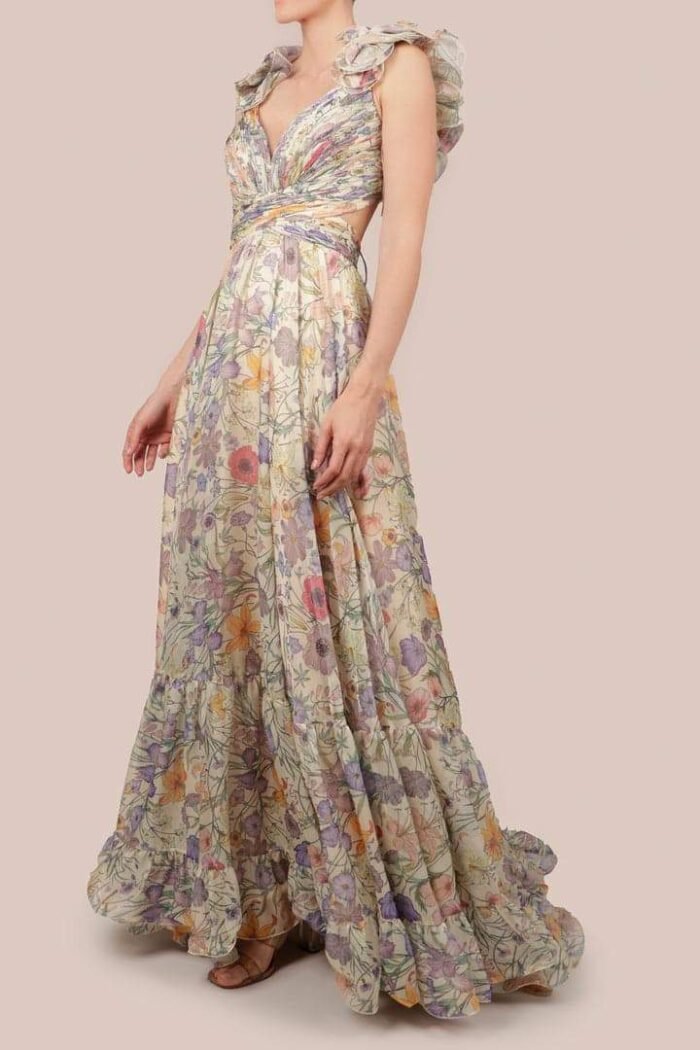 Marissa Cut-out Ruffle Maxi Dress - Image 8