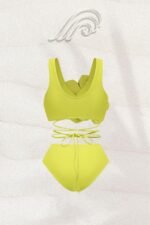 Marta Flower Lace-up Three-piece Swim Set - Image 4