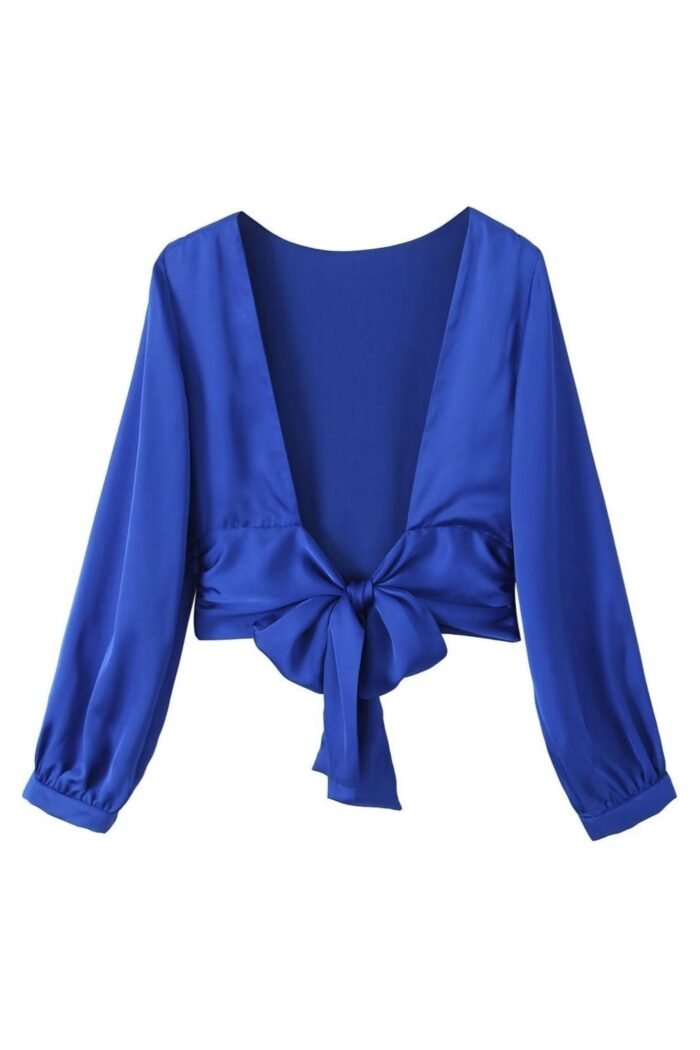 Martha Backless Satin Top - Image 5