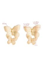 Metal Butterfly Drop Earrings - Image 4