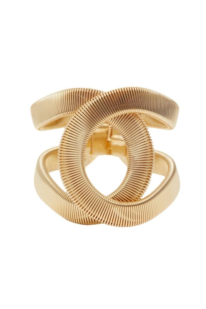 Metallic Textured Geometric Bracelet - Image 6