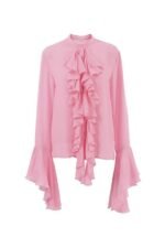 Michelle Semi-sheer Ruffle Blouse - Image 5