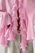 Michelle Semi-sheer Ruffle Blouse - Image 3