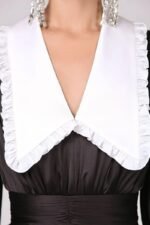 Milena V-neck Lantern Sleeve Mini Dress - Image 7