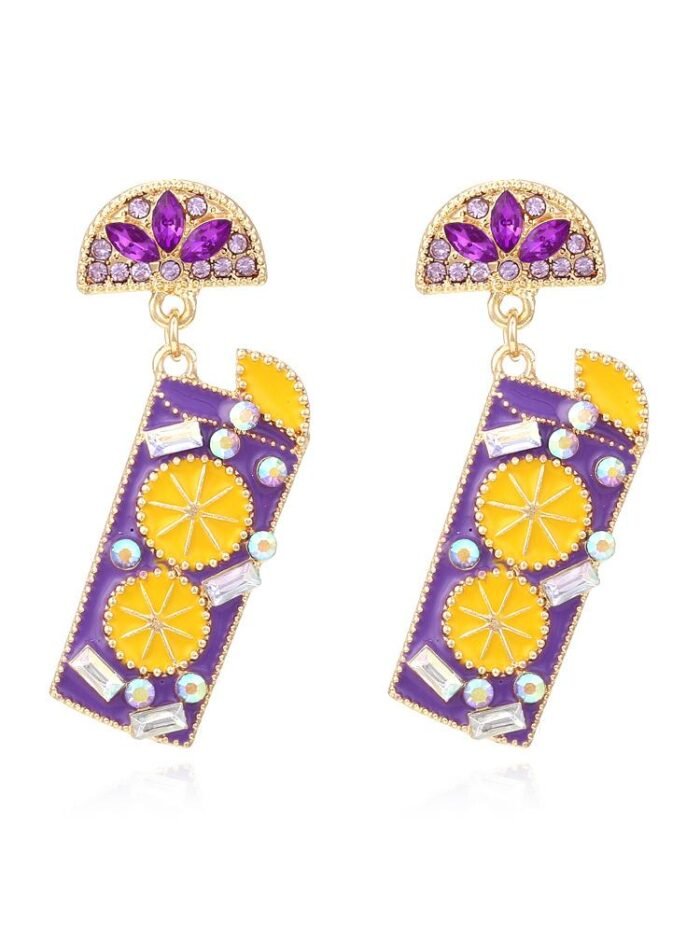 Mocktail Diamante Drop Earrings - Image 1