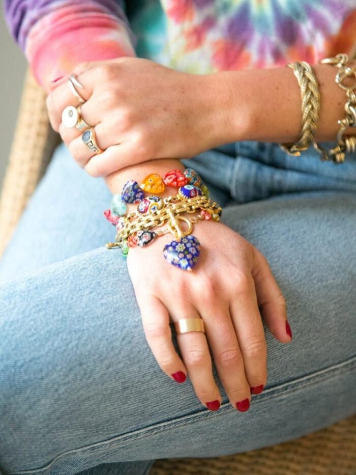 Molly Heart Colored Glaze Bracelet - Image 3