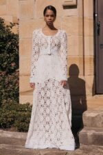 Myra Hollow Embroidered Lace Set