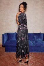 Nina Floral Embroidered Sequins Maxi Dress - Image 5