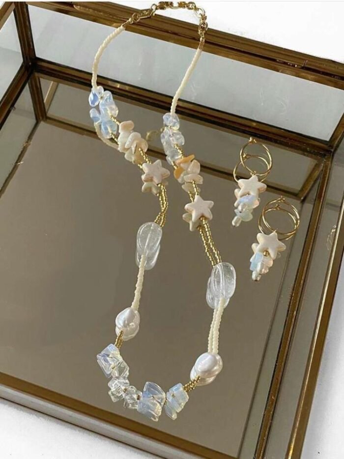 Nina Star Shell Pearl Two-piece Jewelry Set - Image 5