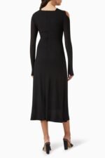 Nita Cut-out Cross Bodice Midi Knit Dress - Image 3